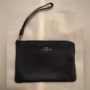 Coach Navy and Gold Wristlet